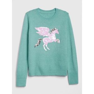 🦄 GAP KIDS Flippy Sequin Unicorn Sweater 🦄 (S)